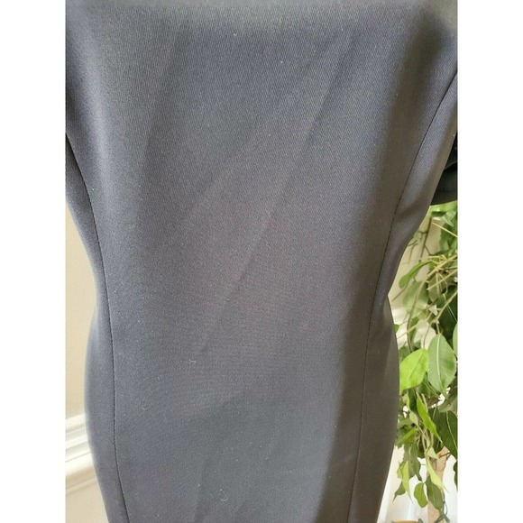 VTG Charter Club Black Polyester Round Neck Half Sleeve Knee Length Dress 14W - Picture 3 of 12